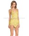 For Love & Lemons Antigua Mini Dress In Chartreuse